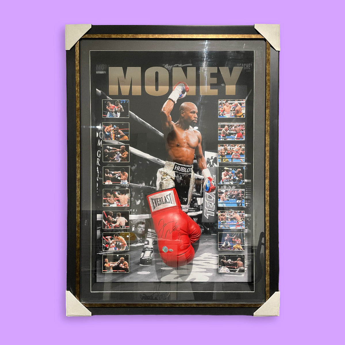 A signed boxing glove, Indelible Marked and listed on the Indelible marketplace.