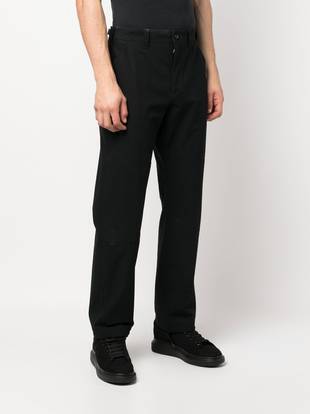 Alexander McQueen drawstring-hem Cotton Trousers