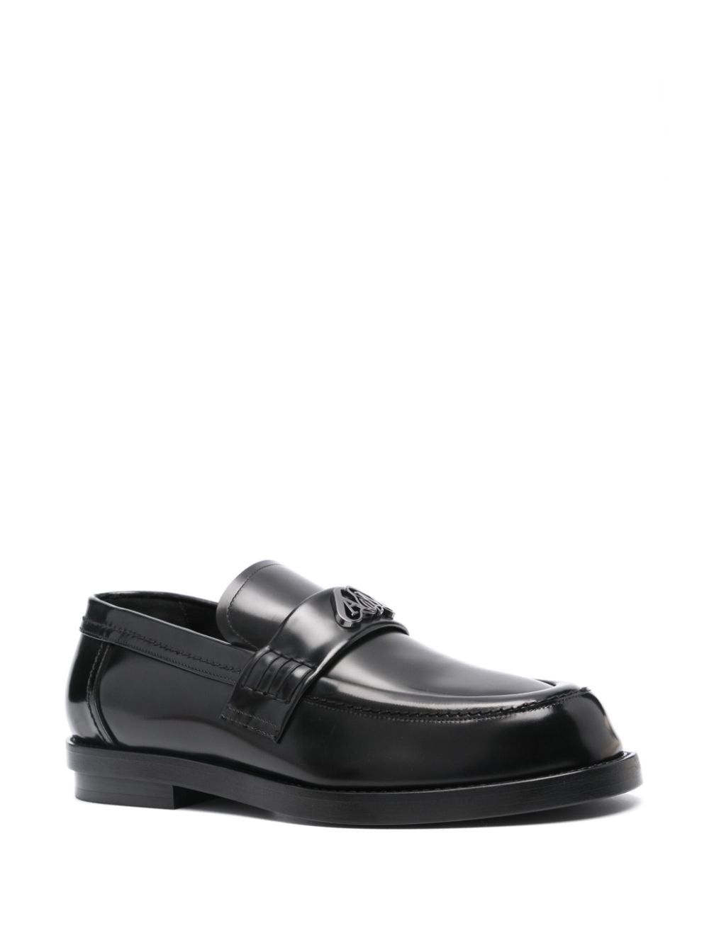 Alexander McQueen logo-plaque Leather Loafers