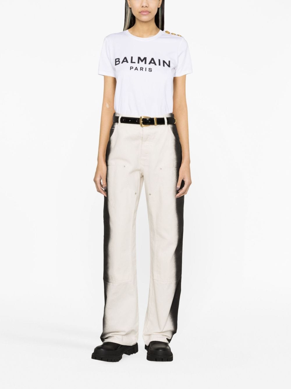 Balmain T-shirt with Balmain Paris print
