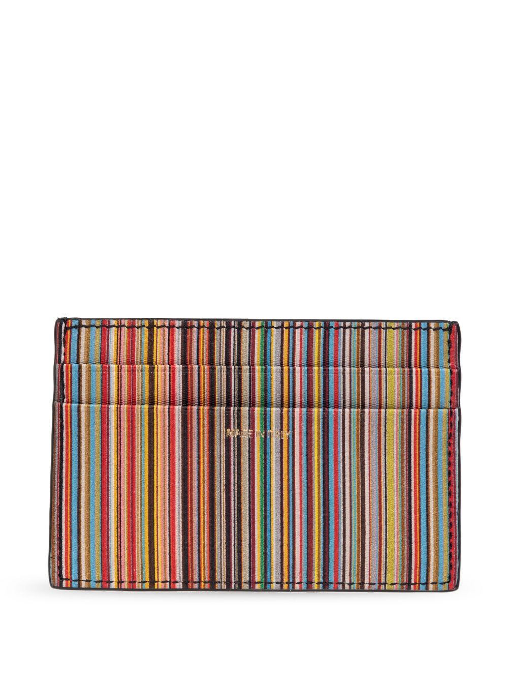 Paul Smith Signature Stripe leather card case