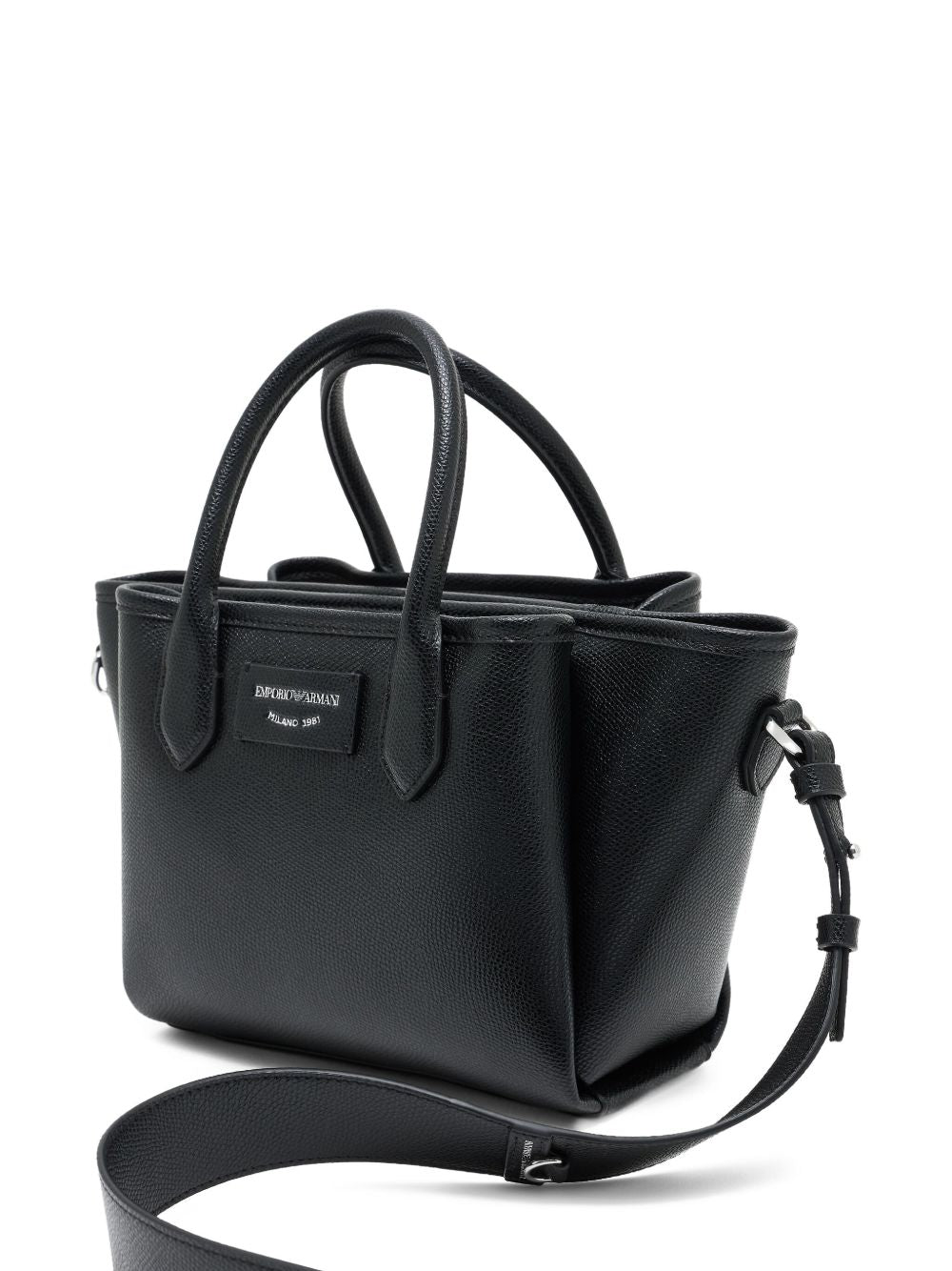 Emporio Armani Small shopper with palmellato finish