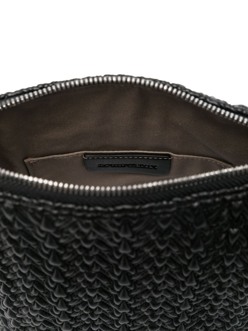 Emporio Armani Small Hobo Bag in Embossed Leather