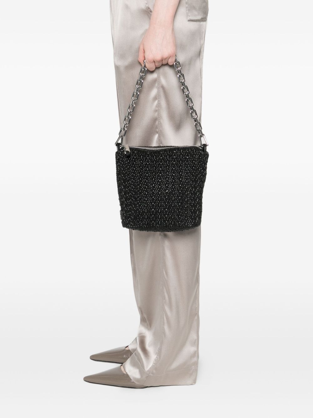 Emporio Armani Small Hobo Bag in Embossed Leather