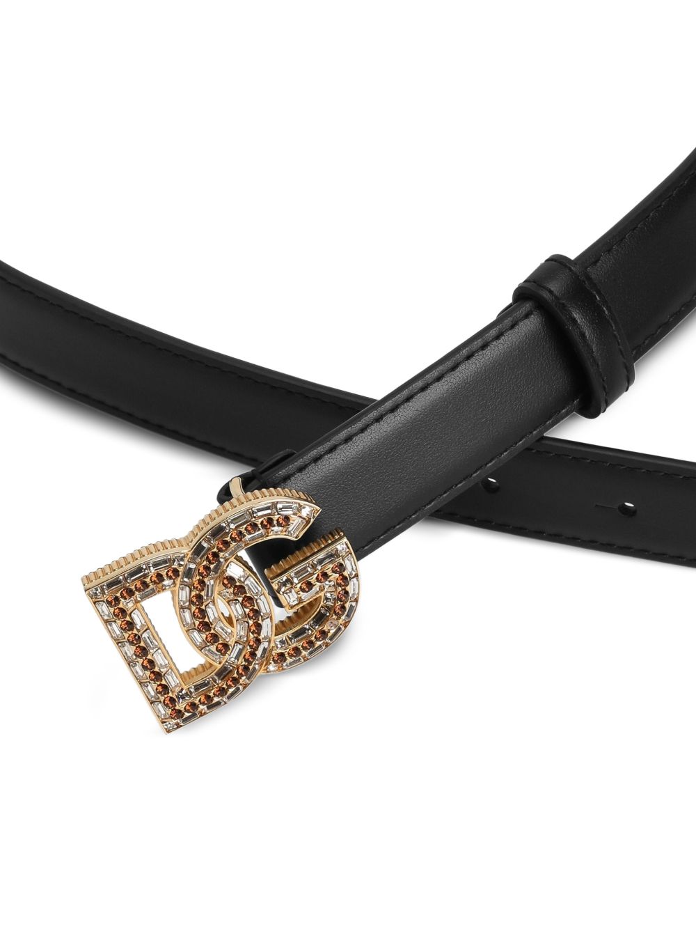 Dolce & Gabbana-DG embellished leather belt