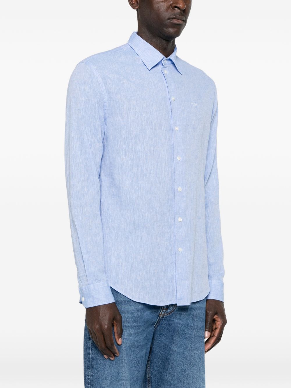 Emporio Armani Shirts Clear Blue