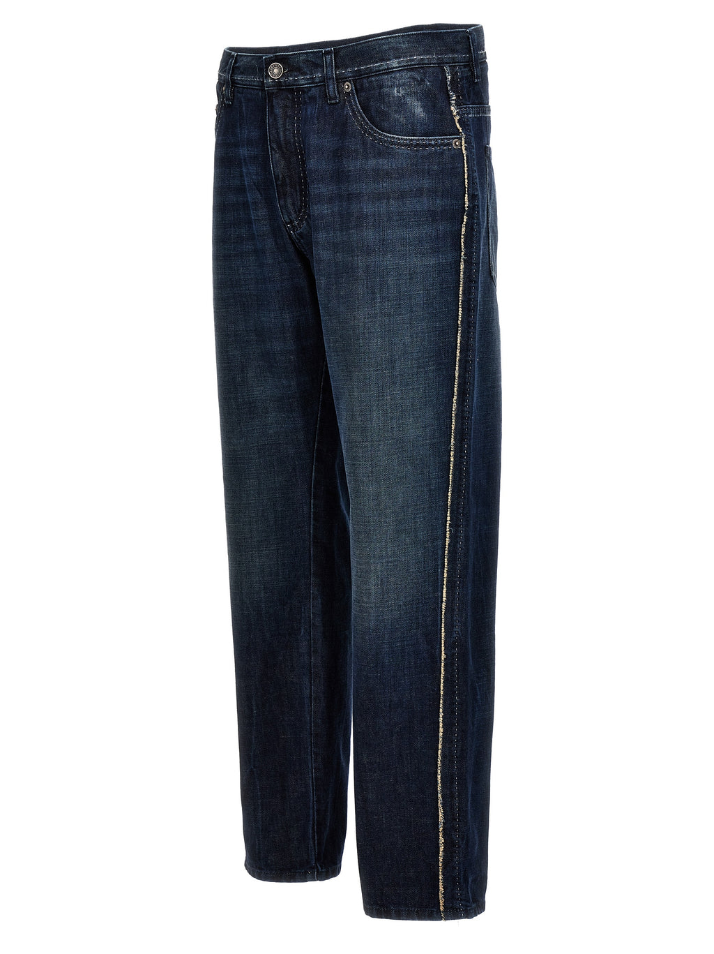 Dolce & Gabbana Fringed Stitching Jeans